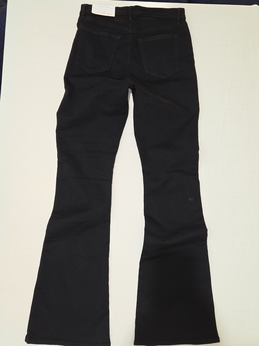 Loft Women's High Waist Black Slim Flare Jeans Size 10 T